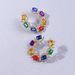 Boucles D'Oreilles en Cristal Coloré avec Strass - Multi 