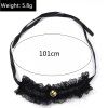 Chaîne de Cuisse Sexy Réglable en Dentelle Détaillée - Noir 