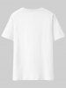 T-shirt Décontracté Unisexe à Imprimé Cœur - Blanc 6XL