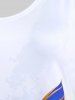 T-shirt Ombré à Imprimé Papillon de Grande Taille à Manches Courtes - Bleu profond 5x | US 30-32