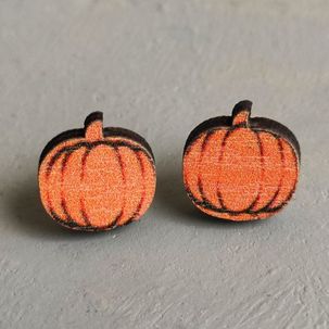 Halloween Pumpkin Stud Earrings