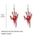 Gothic Halloween Bloodstained Handprint Dangle Earrings -  