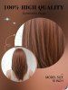 Reddish Brown Highlight Light Brown Side Bang Synthetic Mid-length Wig -  
