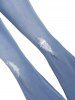 Ripped Light Wash Pockets Zipper Fly Flare Jeans -  