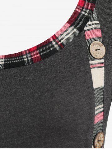 Plus Size Handkerchief Plaid Tee