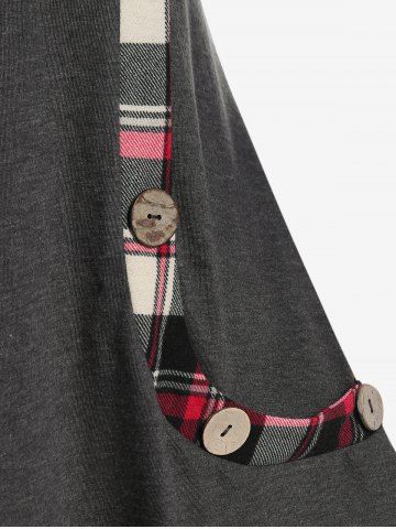 Plus Size Handkerchief Plaid Tee