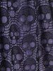 Robe gothique grande taille avec harnais, œillets et dentelle tête de mort, longueur genou - Violet clair 4X | US 26-28