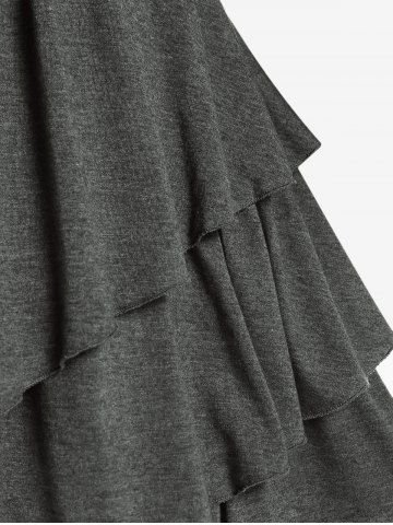 Plus Size Valentine's Day Heart Ring Layered Long Sleeves T Shirt