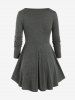 Plus Size Heart Ring Layered Long Sleeves T Shirt -  