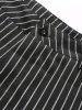 Vertical Striped Zip Fly Work Pants -  