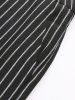 Vertical Striped Zip Fly Work Pants -  
