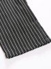 Vertical Striped Zip Fly Work Pants -  