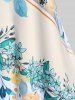 Plus Size Short Sleeve Floral Print Tee -  