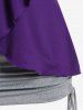 T-shirt Sanglé 2 en 1 de Grande Taille - Pourpre  L | US 12