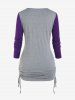 T-shirt Sanglé 2 en 1 de Grande Taille - Pourpre  4X | US 26-28