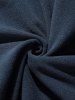 Colorblock Geometric Embroidery Fluffy Polar Fleece Sweatshirt -  