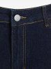 Zippered Front Distressed Cutout Plus Size & Curve Capri Jeans -  