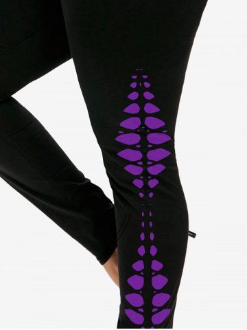Gothic Skeleton Printed Skinny Leggings