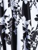 Haut de Maillot de Bain Rembourré à Imprimé Fleur sans Dos de Grande Taille - Noir L | US 12