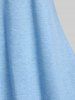 T-shirt en Dentelle Volanté à Bretelles Grande Taille - Bleu clair 3X | US 22-24