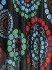 Haut de Tankini Mouchoir Imprimé Matelassé à Bretelle de Grande Taille avec Nœud Papillon - Noir M | US 10