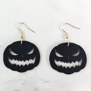 Halloween Devil Pumpkin Drop Earrings