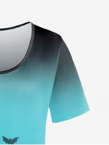 Gothic Pumpkin Bat T-shirt and Cat Paw Print Skinny Leggings Outfit