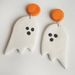 Halloween Ghost Polymer Clay Stud Drop Earrings -  