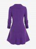 Pull Asymétrique en Tricot à Câble avec Bouton de Grande Taille - Concorde 1X | US 14-16