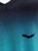 Plus Size Halloween Pumpkin Bats Printed Crisscross A Line Sleeveless Dress -  