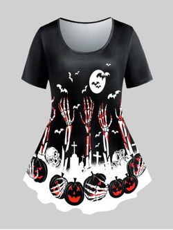 Camiseta Talla Extra Halloween Bombas - BLACK - L | US 12