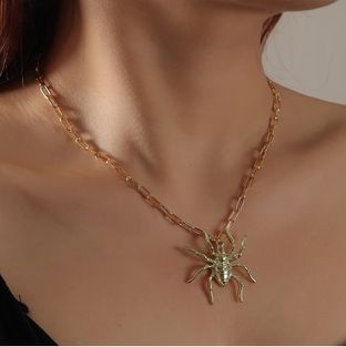 Halloween Spider Chains Pendant Necklace
