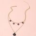 Halloween Funny Lips Ghost Layered Pendant Choker Necklace -  