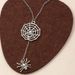 Halloween Party Funny Animal Spider Web Pendant Necklace -  