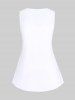 Plus Size Butterfly Heart Print Tank Top -  