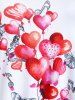 Plus Size Butterfly Heart Print Tank Top -  