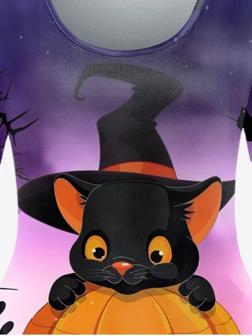 Pumpkin Mouse Print Halloween T-shirt