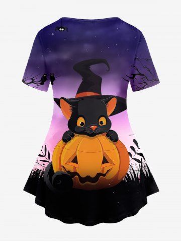 Pumpkin Mouse Print Halloween T-shirt