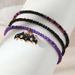 3Pcs Halloween Beaded Bat Bracelets -  