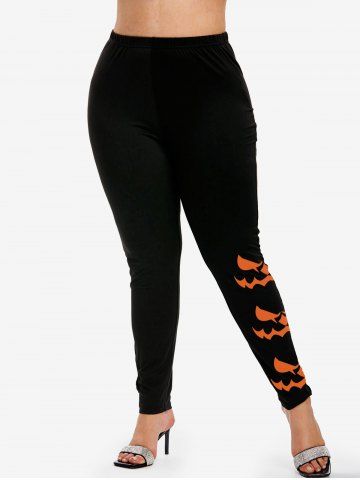Halloween Cartoon Pattern Skinny Leggings