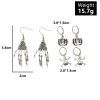 3Pcs Halloween Vintage Alloy Pumpkin Skeleton Hands Skull Earrings -  