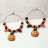 Boucles D'Oreilles D'Halloween Citrouille Perlées Au Crochet - Multi 