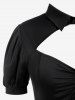 Robe Moulante Gothique Linge A Découpée à Lacets - Noir 4x | US 26-28