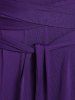 Plus Size Medieval Renaissance Ruched Two Tone Mesh Sleeves A Line Midi Belt Dress -  