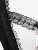 Plus Size Draped Cowl Front Colorblock 2 in 1 Tee -  