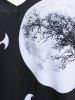 Robe D'Halloween Ligne A à Imprimé Citrouille et Chauve-souris - Noir L | US 12