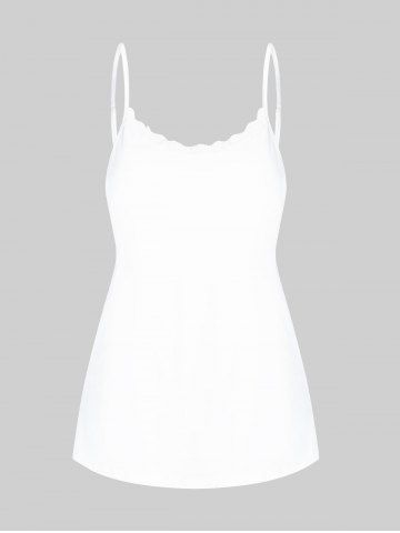 Plus Size Flower Flounce Tunic Tie Blouse and Cami Top Set