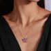 Chain Butterfly Pendant Necklace -  