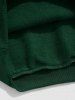 Colorblock Fluffy Fleece-lined Drawstring Hoodie -  