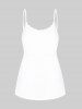 Plus Size Flower Flounce Tunic Tie Blouse and Cami Top Set -  